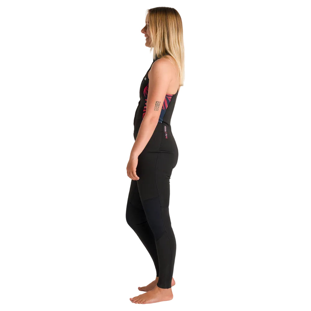 Combinaison longue C-Skins NuWave Solace Lite 2 mm femme à zip frontal FL - Black / Tropical