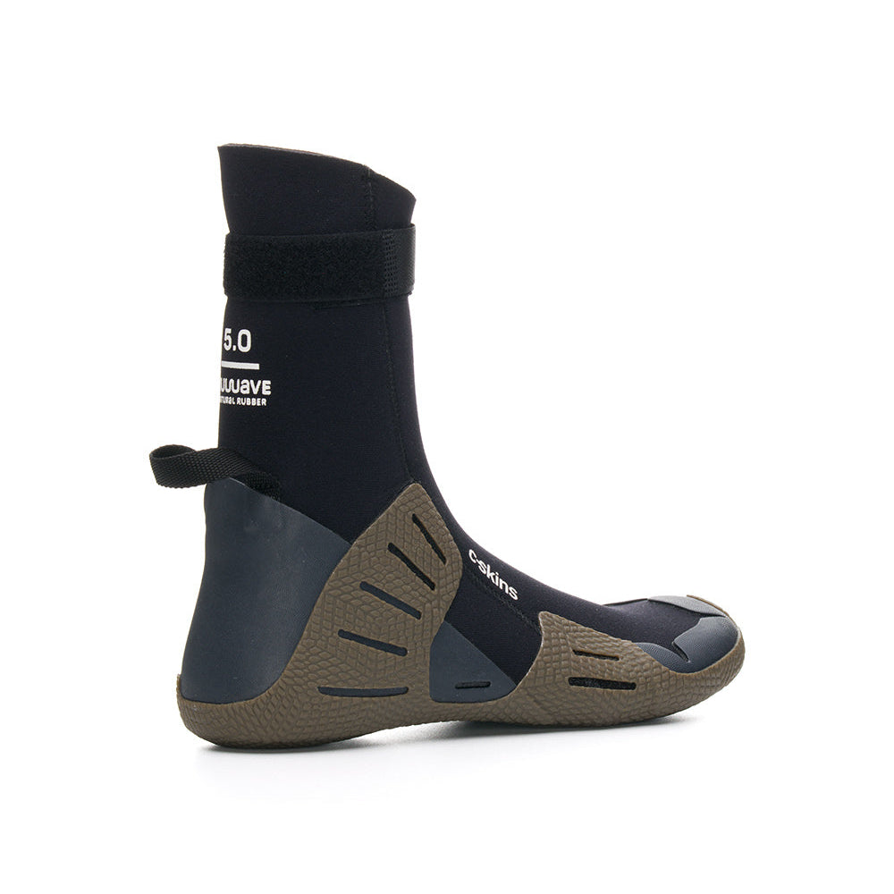 C-Skins NuWave 5mm Adult Round Toe Boots - Black / Charcoal