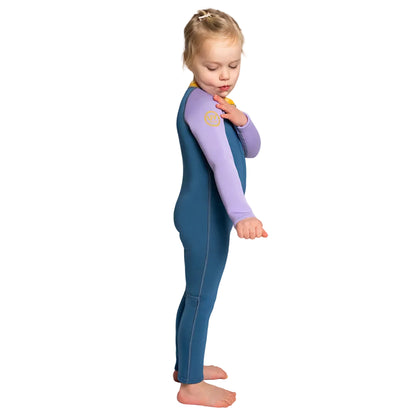 C-Skins NuWave C-KID Baby Front Zip Steamer Wetsuit 2026 - Steel Blue/ Lilac
