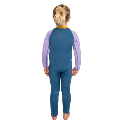 C-Skins NuWave C-KID Baby Front Zip Steamer Wetsuit 2026 - Steel Blue/ Lilac