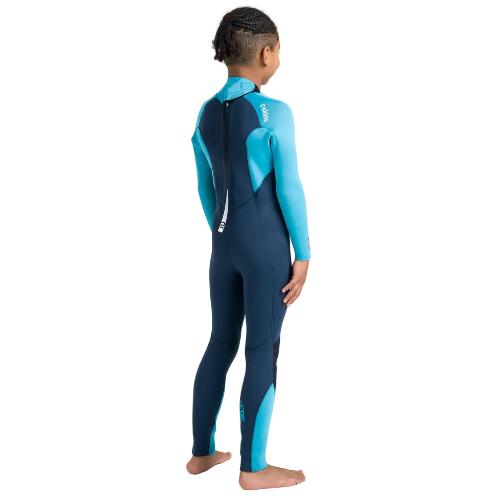 Combinaison C-Skins NuWave Legend 3/2 mm Junior GBS à zip dorsal 2026 - Bluestone/Blue/Red