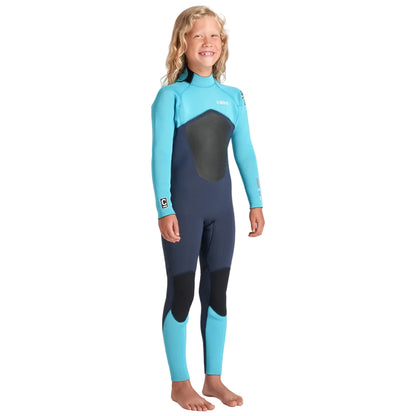 Combinaison C-Skins NuWave Legend 3/2 mm Junior GBS à zip dorsal 2026 - Bluestone/Blue/Red