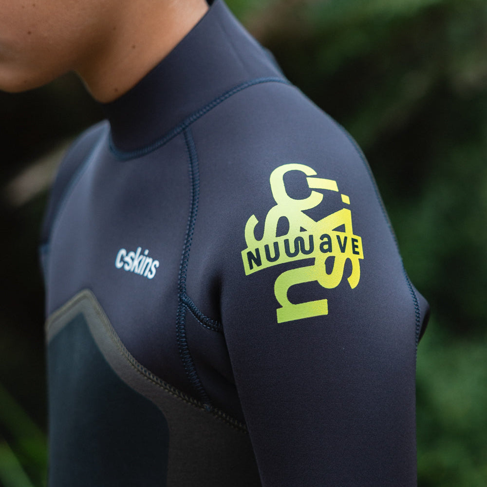C-Skins NuWave Legend 5/4/3mm Junior GBS Back Zip Winter Wetsuit 2026 - Olive / Meteor