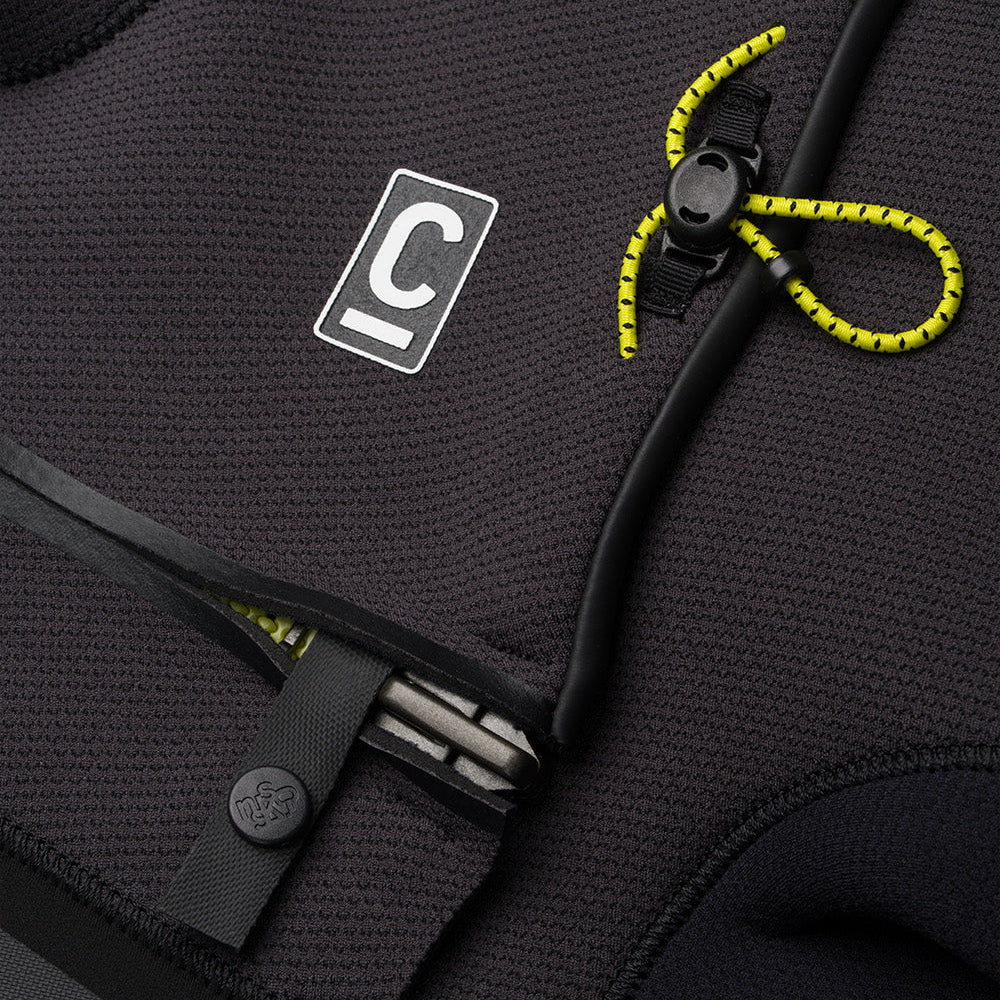 Combinaison intégrale homme C-Skins NuWave ReWired 5/4 mm GBS à zip poitrine 2026 - Black/Meteor/Lime