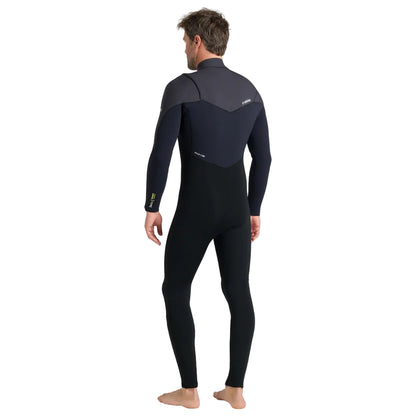 Combinaison intégrale homme C-Skins NuWave ReWired 5/4 mm GBS à zip poitrine 2026 - Black/Meteor/Lime