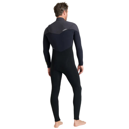 Combinaison intégrale homme C-Skins NuWave ReWired 5/4 mm GBS à zip poitrine 2026 - Black/Meteor/Lime