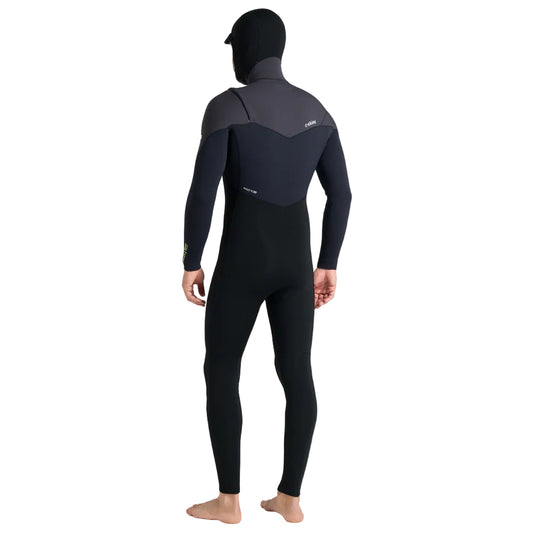 C-Skins NuWave ReWired 5/4 mm GBS homme avec cagoule intégrée 2026 - Black / Meteor / Lime