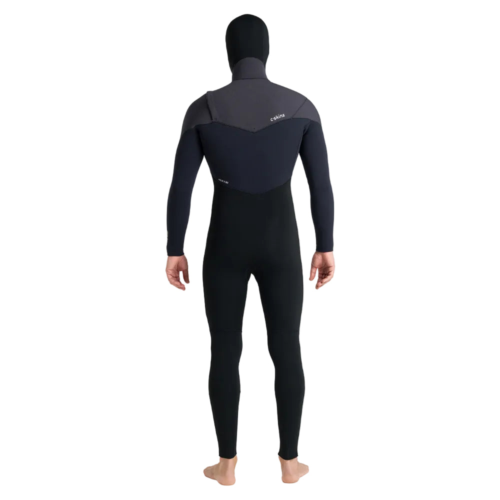 C-Skins NuWave ReWired 5/4mm Mens GBS Hooded Winter Wetsuit 2026 - Black / Meteor / Lime