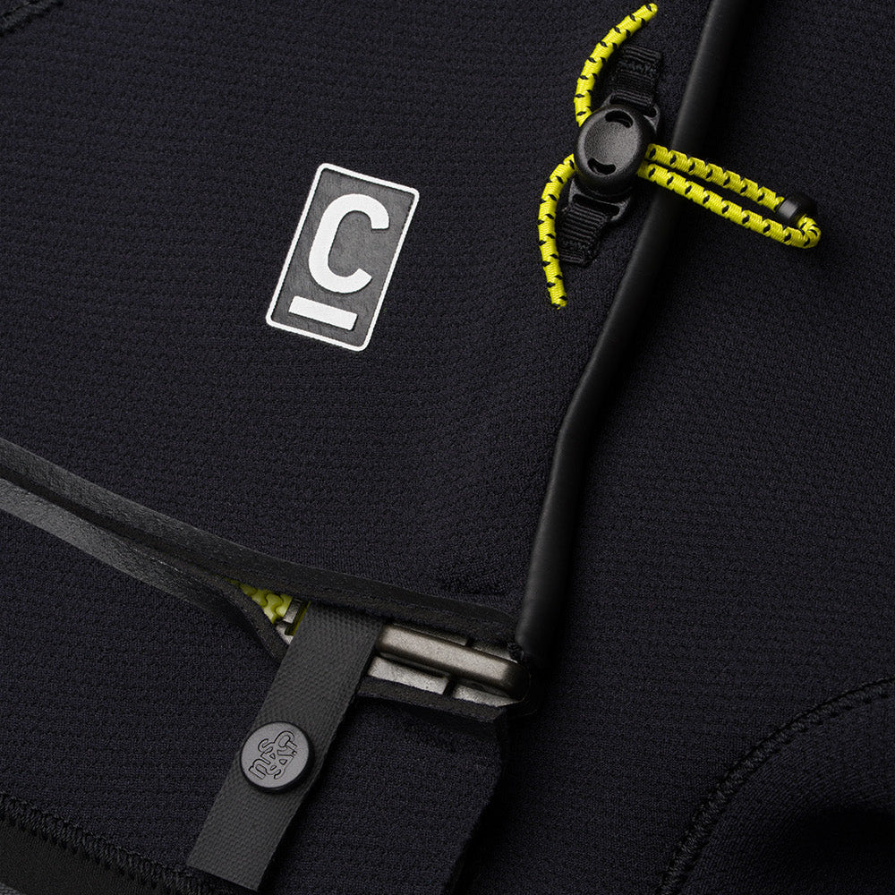 C-Skins NuWave ReWired 6/5 mm GBS homme avec cagoule intégrée 2026 - Black / Lime