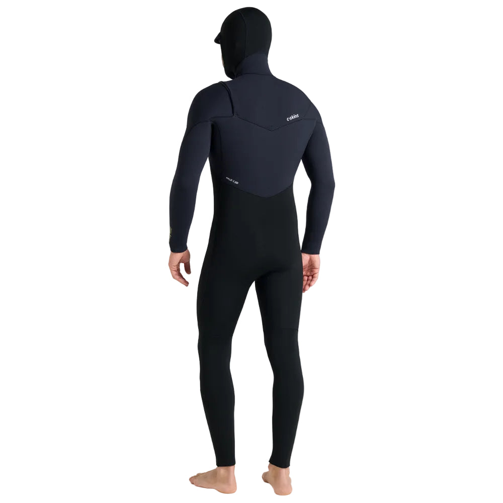 C-Skins NuWave ReWired 6/5 mm GBS homme avec cagoule intégrée 2026 - Black / Lime