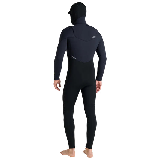 C-Skins NuWave ReWired 6/5 mm GBS homme avec cagoule intégrée 2026 - Black / Lime