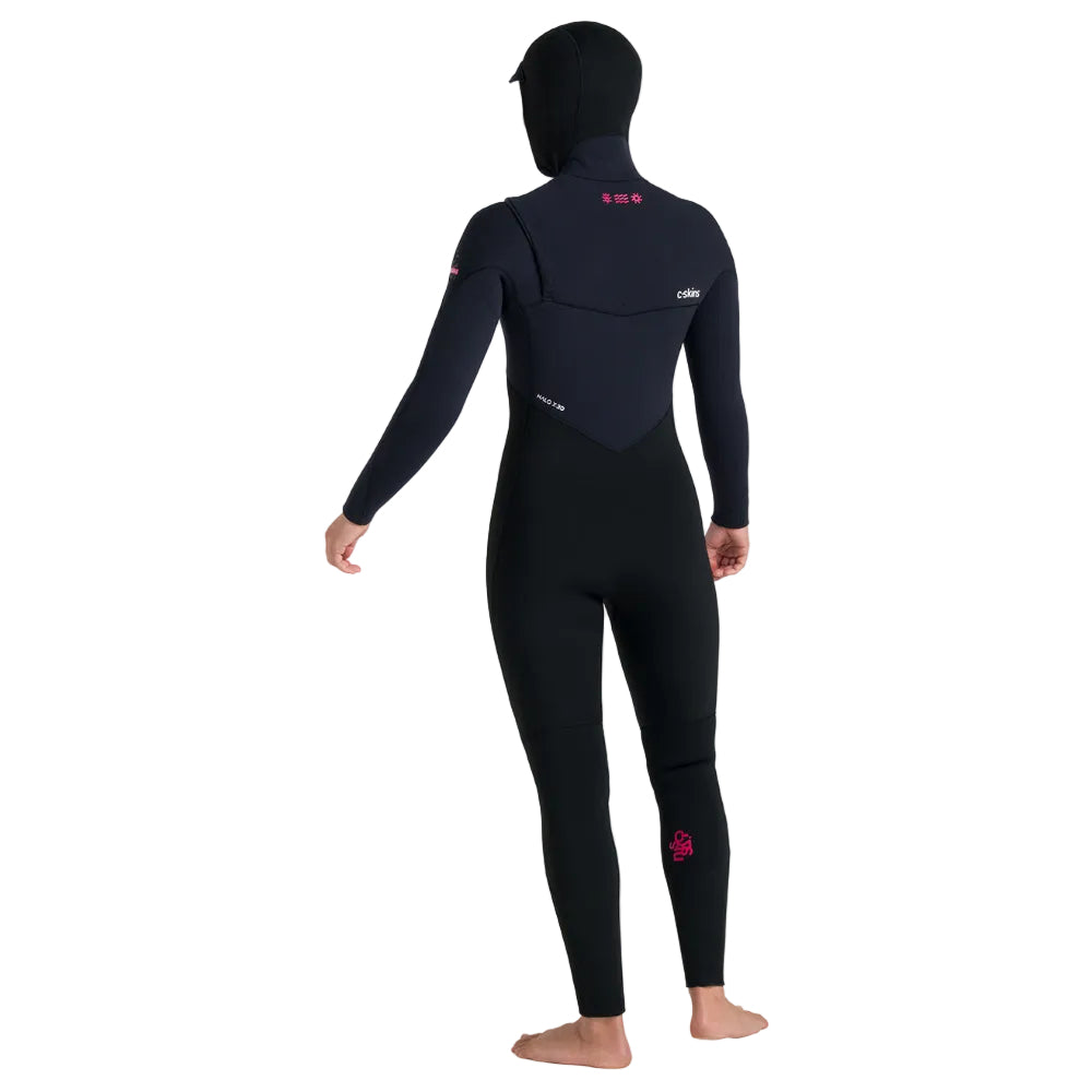 C-Skins NuWave ReWired 6/5mm Womens GBS Hooded Winter Wetsuit 2026 - Black / Rose