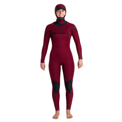 C-Skins NuWave ReWired 6/5mm Womens GBS Hooded Winter Wetsuit 2026 - Black / Rose