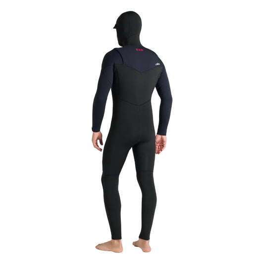 C-Skins NuWave Session 5/4/3 mm GBS homme avec cagoule intégrée 2026 - Black / Red