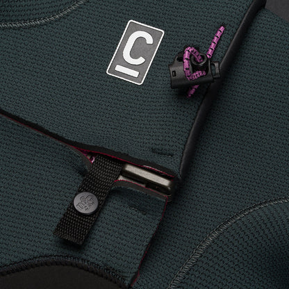 C-Skins NuWave Solace 5/4/3mm Womens GBS Chest Zip Winter Wetsuit 2026 - Black / Forest Green / Mulberry
