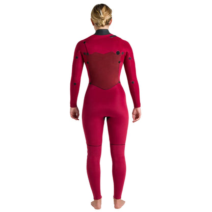 C-Skins NuWave Solace 5/4/3mm Womens GBS Chest Zip Winter Wetsuit 2026 - Black / Forest Green / Mulberry