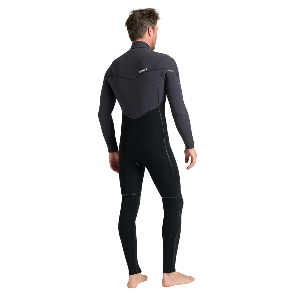 C-Skins NuWave Wired 5/4mm Mens LQS Chest Zip Winter Wetsuit 2026 - Black / Meteor / Blue