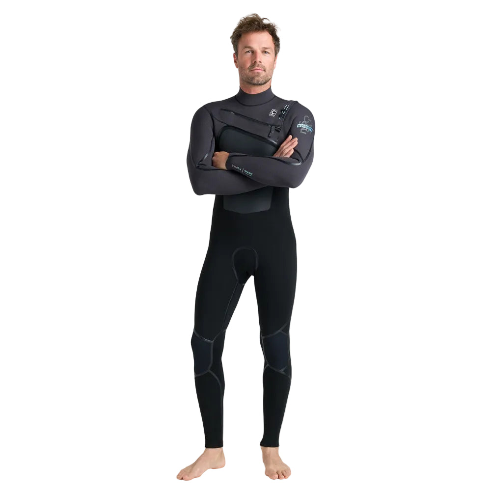 C-Skins NuWave Wired 5/4mm Mens LQS Chest Zip Winter Wetsuit 2026 - Black / Meteor / Blue