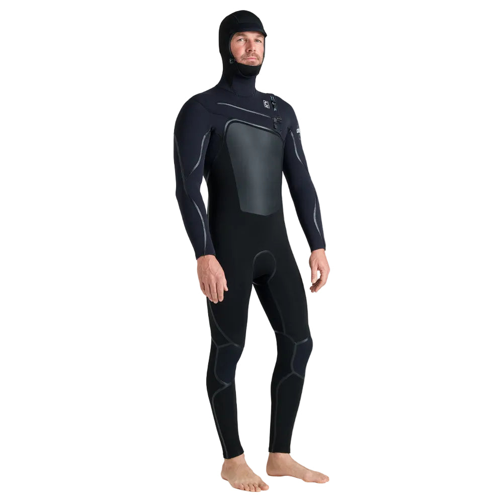 C-Skins NuWave Wired 6/5mm Mens GBS Hooded Winter Wetsuit 2026 - Black / Blue