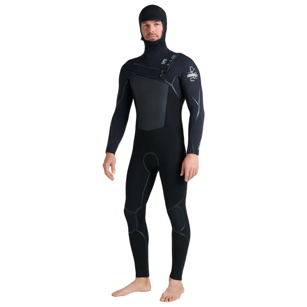 C-Skins NuWave Wired 6/5mm Mens GBS Hooded Winter Wetsuit 2026 - Black / Blue