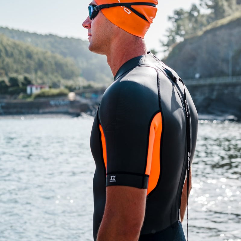 Orca Vitalis Mens Openwater Shorty Wetsuit - Black/Orange