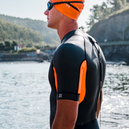 Orca Vitalis Mens Openwater Shorty Wetsuit - Black/Orange