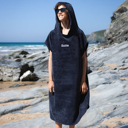 Robie Robes Original Short Sleeve Changing Towel - India Ink