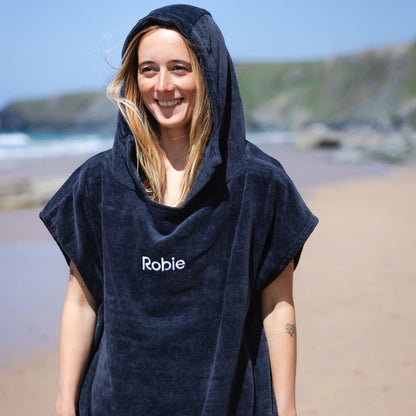Robie Robes Original Short Sleeve Changing Towel - India Ink