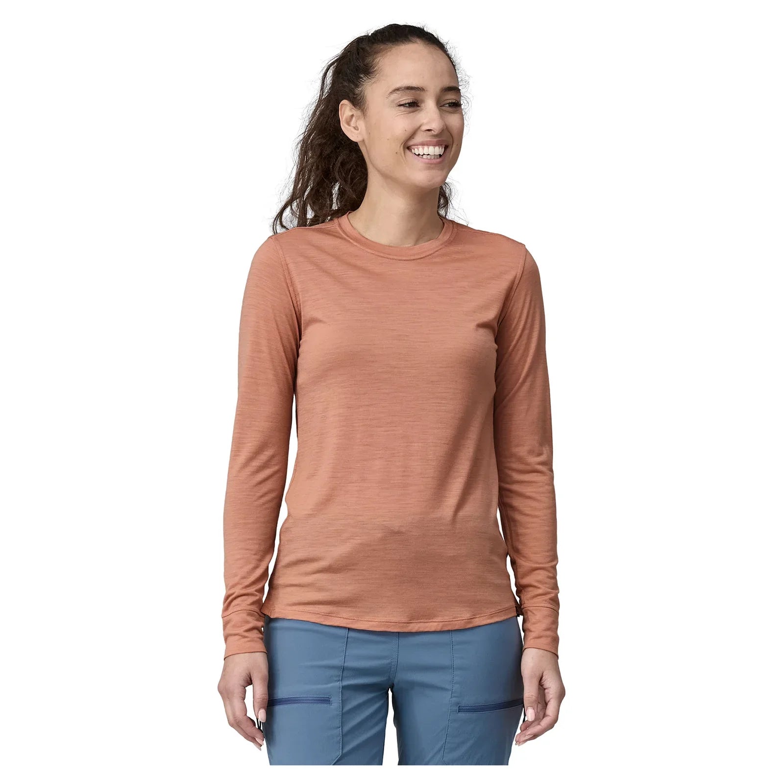 Patagonia Women's Long Sleeved Capilene Cool Merino Shirt - Terra Pink - Buy online today