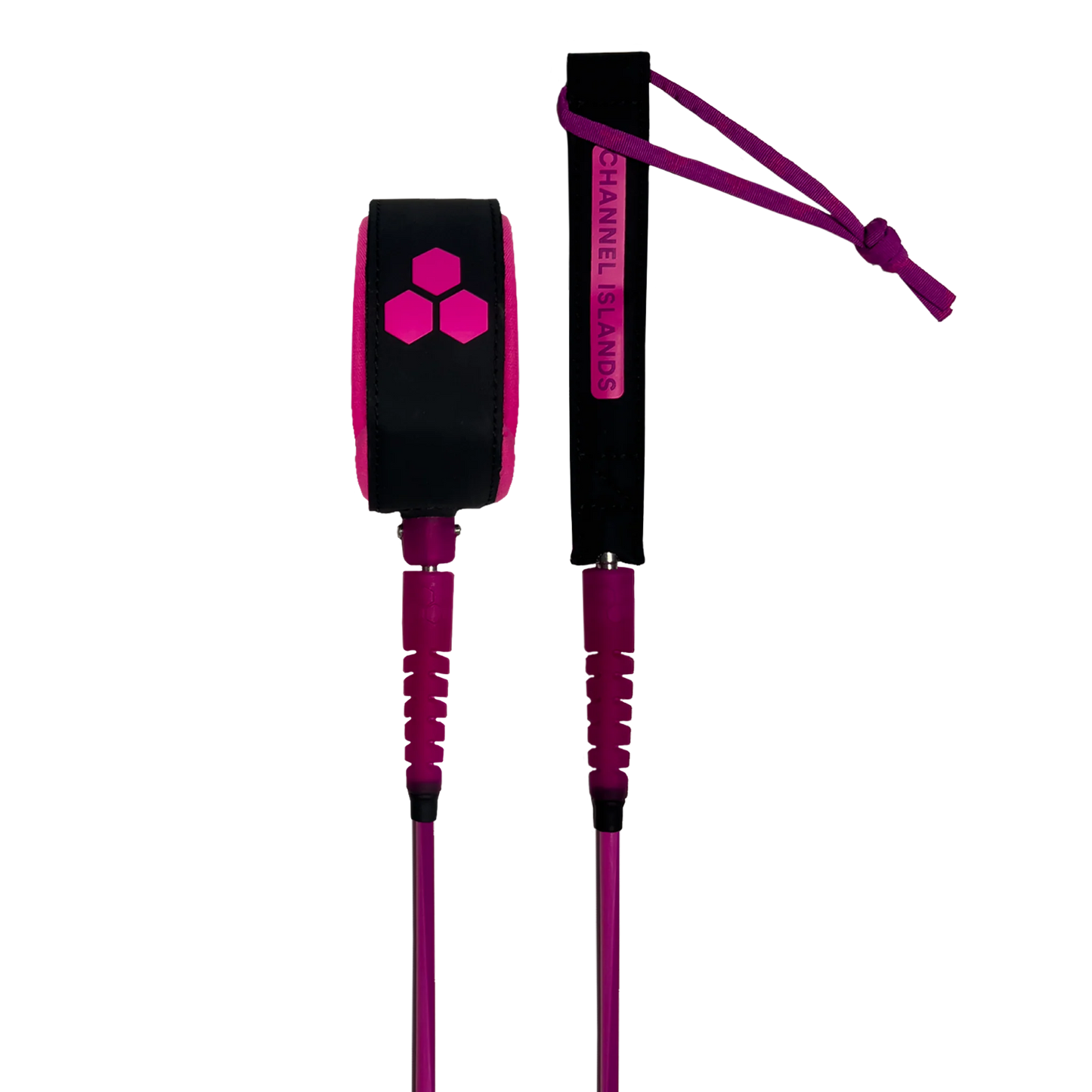 Channel Islands Round Comp 6ft Leash - Electric Fuchsia