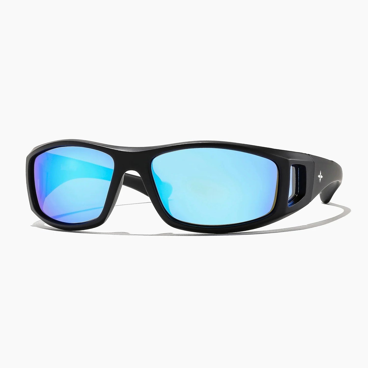 Ritual Dragster Sunglasses - Matte Black / Blue Reflective