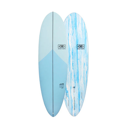 Ocean and Earth Happy Hour Epoxy 6ft6 Soft Surfboard - Sky Blue