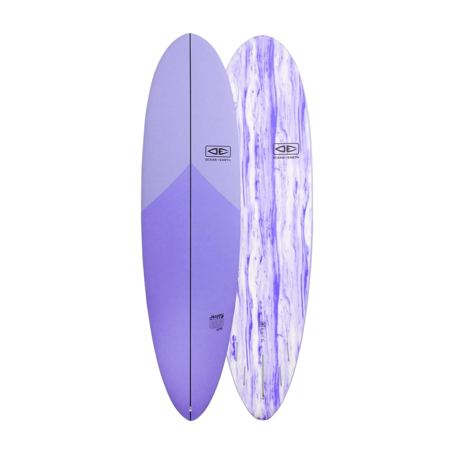 Ocean and Earth Happy Hour 7'0" Epoxy Softboard in Violet