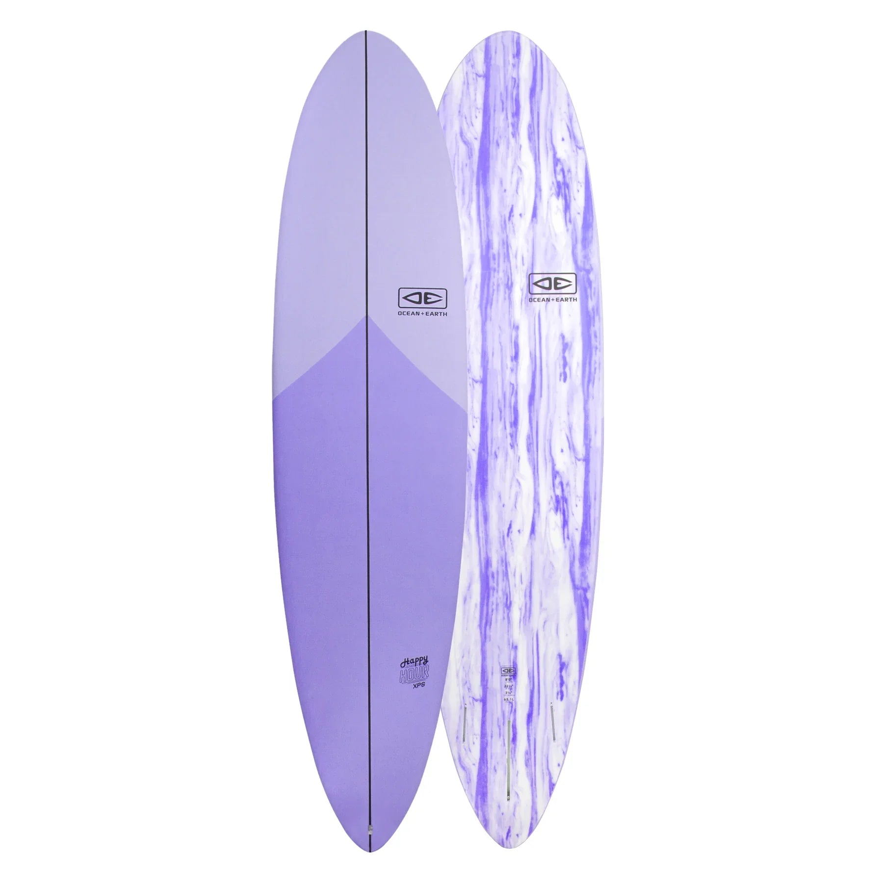 Ocean and Earth Happy Hour 8ft0 Epoxy Soft Surfboard - Violet