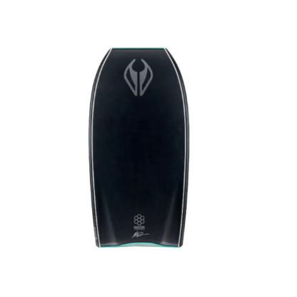 Bodyboard  in black on a white background with a grey logo