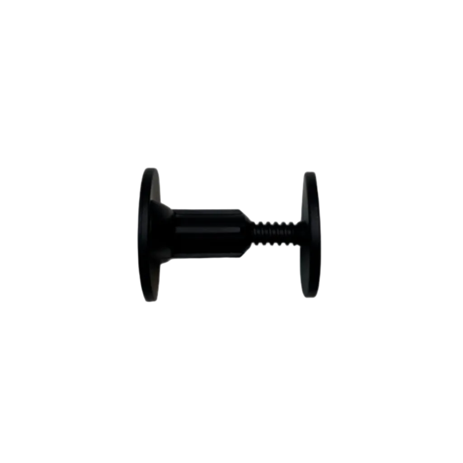 Black bodyboarding leash plug on a white background.