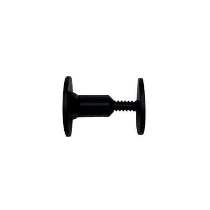 Black bodyboarding leash plug on a white background.