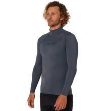 Ocean & Earth  Script Men's Long Sleeve Rash Shirt - Charcoal
