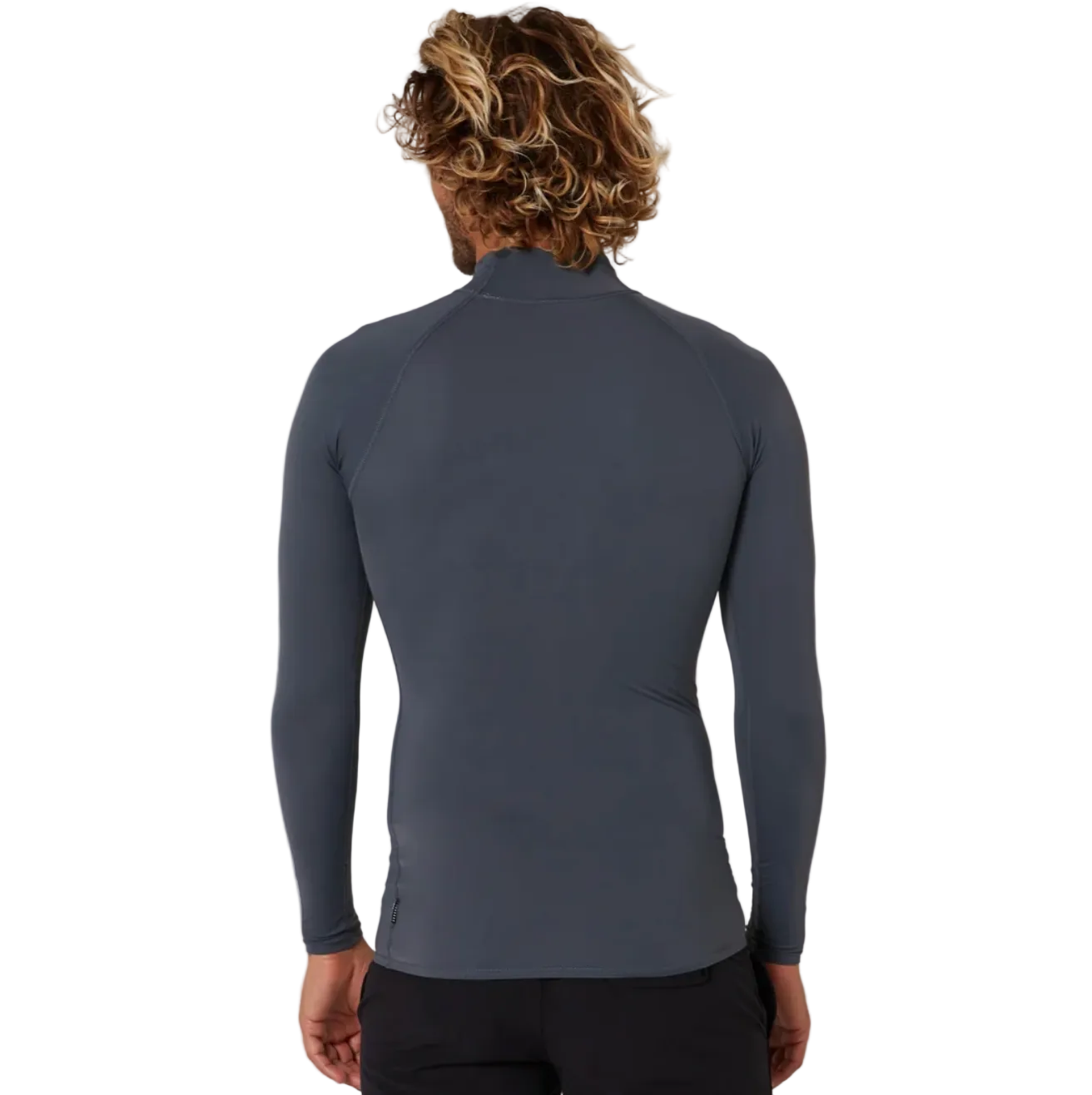 Ocean & Earth  Script Men's Long Sleeve Rash Shirt - Charcoal