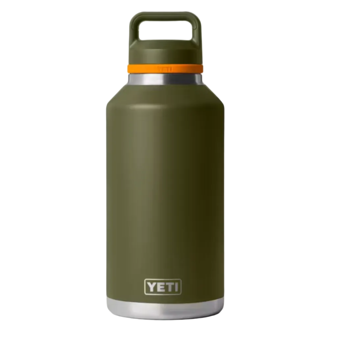 Yeti Rambler 64oz Bottle With Chug Cap - Olive/King Crab Orange