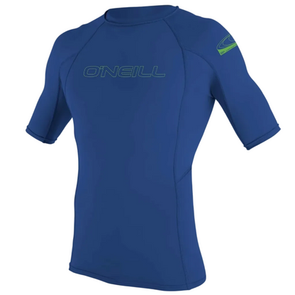 O'Neill Youth Basic Skins Short Sleeve Rash Vest - Pacific
