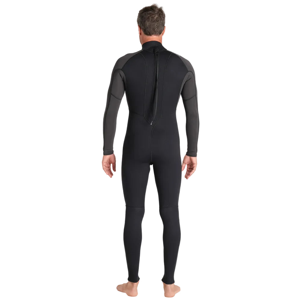 C-Skins NuWave Element 3/2mm Mens FL Back Zip Steamer in Black/Meteor/Olive