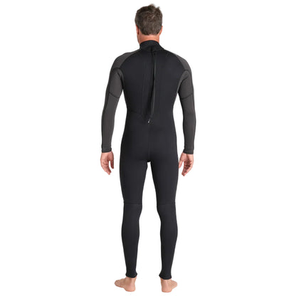 C-Skins NuWave Element 3/2mm Mens FL Back Zip Steamer in Black/Meteor/Olive