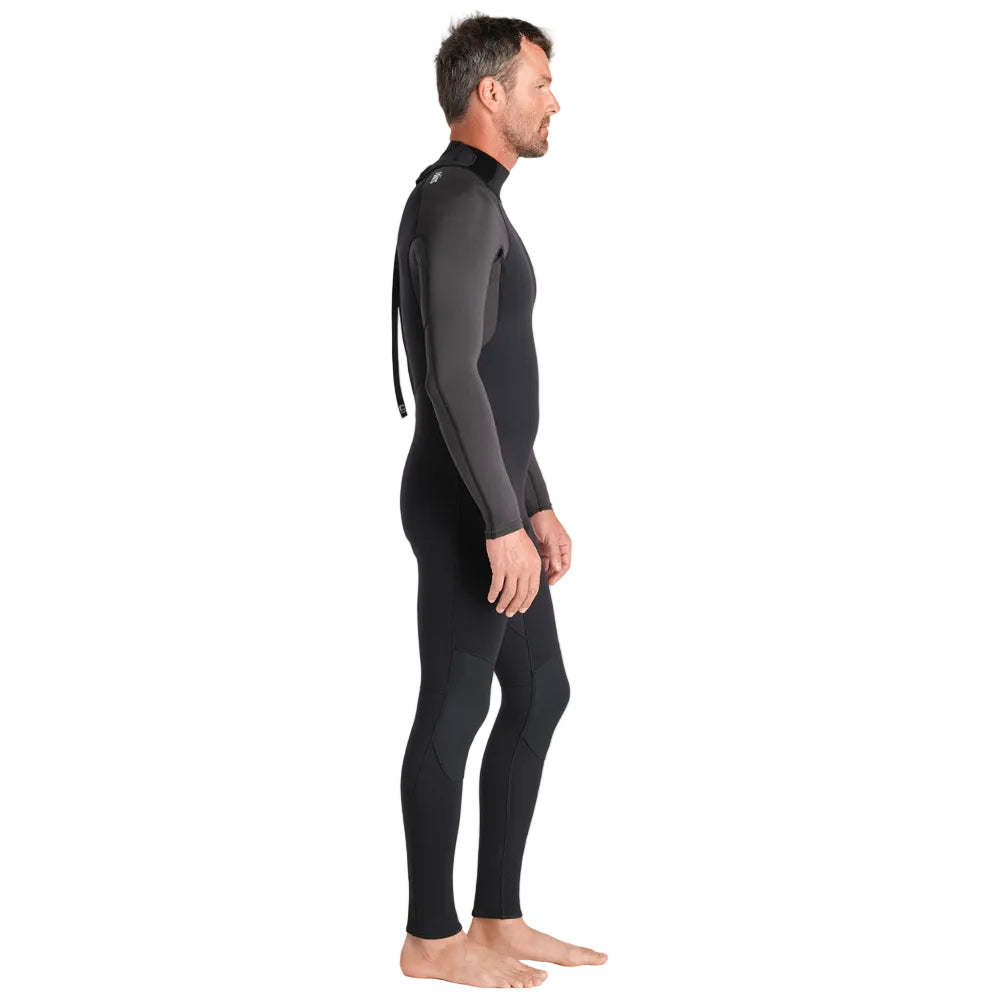 C-Skins NuWave Element 3/2mm Mens FL Back Zip Steamer in Black/Meteor/Olive