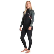 Combinaison femme C-Skins NuWave Element 3/2 mm FL à zip dorsal 2026 - Black/Forest Green/Rose