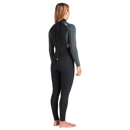Combinaison femme C-Skins NuWave Element 3/2 mm FL à zip dorsal 2026 - Black/Forest Green/Rose