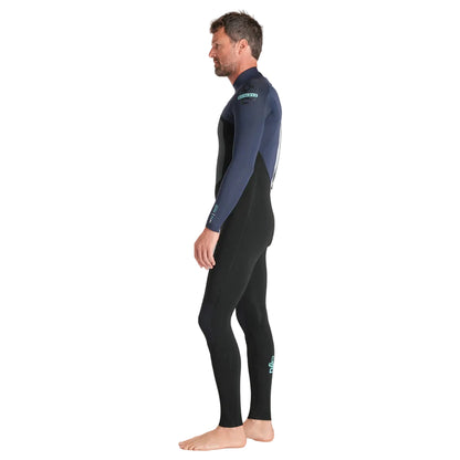 C-Skins NuWave Legend 3/2mm Mens GBS Back Zip Wetsuit 2026 - Black/Bluestone/Petrol