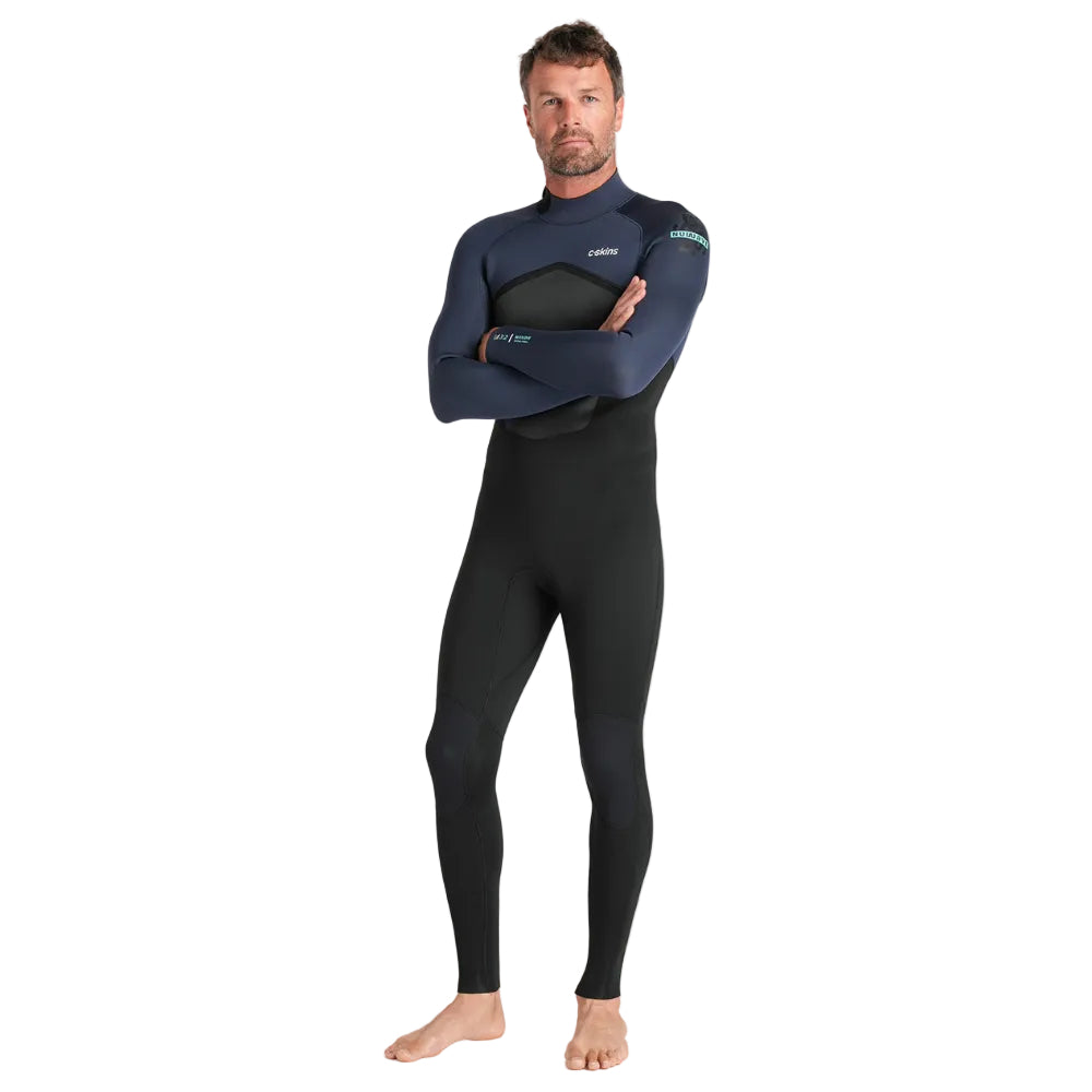 C-Skins NuWave Legend 3/2mm Mens GBS Back Zip Wetsuit 2026 - Black/Bluestone/Petrol