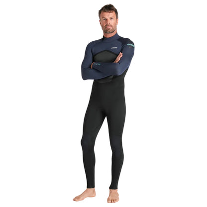 C-Skins NuWave Legend 3/2mm Mens GBS Back Zip Wetsuit 2026 - Black/Bluestone/Petrol