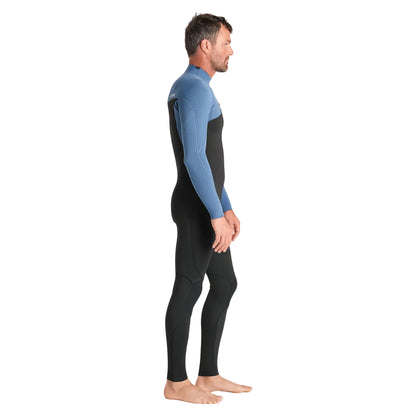 Combinaison été homme C-Skins NuWave Session 3/2 mm GBS à zip poitrine 2026 - Black/Steel Blue X /Lime